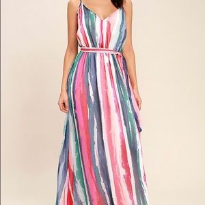 The Jack by BB Dakota Joyner White Print Maxi Dress Small